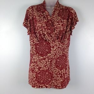 JKLA California Crossover V-neck High-waist Top M